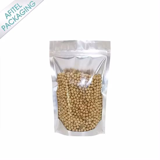 Customizable Translucent with Zipper Plastic Aluminum Foil Food Packaging Bag
